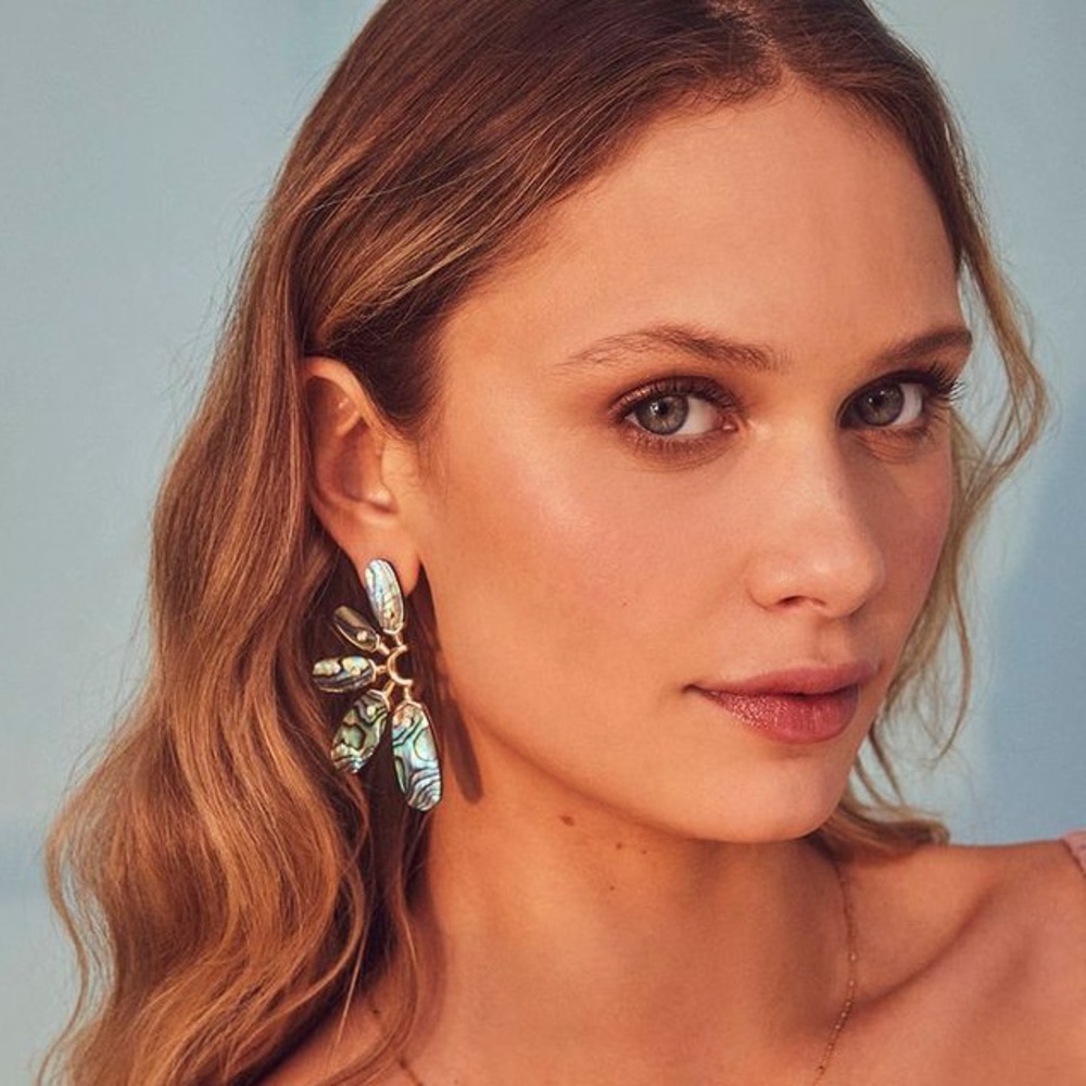 ๐บ๐HP๐๐บ NWT Kendra Scott Ashlyn Abalone Shell Statement Earrings - Picture 15 of 16